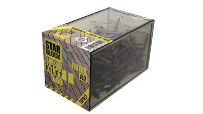Boîte de vis en inox pour terrasse FixBox 5x60 Inox A2 (477794)