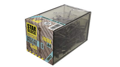 Boîte de vis en inox pour terrasse FixBoX 5x60 Inox A4 (479491)