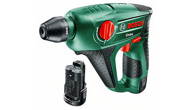 Bosch Perforateur "Universal" sans fil Uneo coffret 2 batteries 10,8V 2,0 Ah, 4 forets, technologie Syneon 0603984008