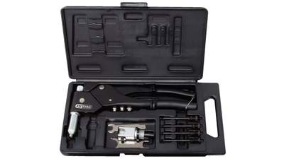 Coffret de pinces à rivets, écrous aveugles et chevilles tête pivotante KS Tools 150.9610