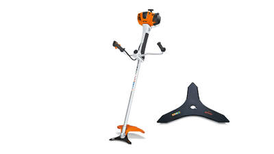 Débroussailleuse thermique STIHL FS 560 C-EM AVEC COUTEAU À TAILLIS 350-3
