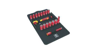 Jeu cliquet Zyklop avec levier d‘inversion à emmanchement 3/8" 8100 SB VDE 1 Wera 05004970001