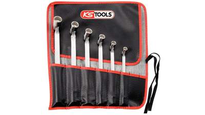 Jeu de 6 clés à douilles articulées 12 pans KS Tools 517.0310
