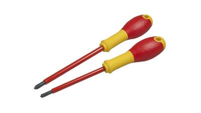 Jeu de tournevis borniers phillips Isolés 1000V PH1x100 mm + PH2x125 mm Stanley FATMAX FMHT0-62648