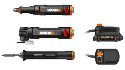 kit d’outils rotatifs sans fil 20 V WX991 WORX