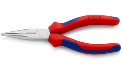 Pince à becs demi-ronds avec tranchant KNIPEX 25 05 160