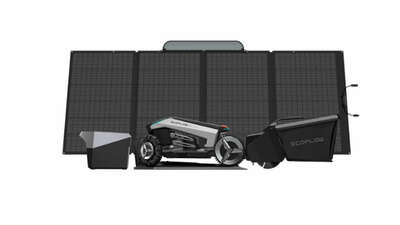 robot tondeuse Blade + kit de balayage, batterie et panneau solaire portable DELTA1300-EU+2xEFSOLAR110N EcoFlow