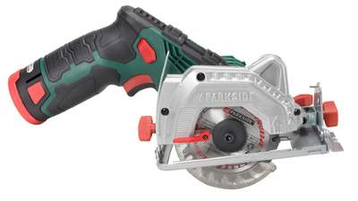Scie Circulaire Sans Fil Parkside PHKSA 12 B3 - 12V, Lame 85mm, Profondeur De Coupe 26mm, Inclinable à 45° - Sans Batterie Ni Chargeur