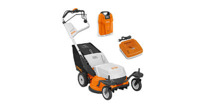 Tondeuse professionnelle sur batterie STIHL PACK RMA 765 V AVEC AR 2000 L ET AL 500