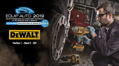 DEWALT participe à la 25e édition d’EQUIP AUTO