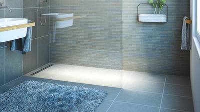 Qboard liquid line : une nouvelle façon de créer sa douche à Receveur à carreler rectangulaire gris Q BOARD Liquid 90 x