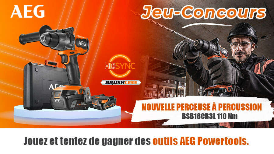 Perceuse à percussion AEG Powertools à gagner