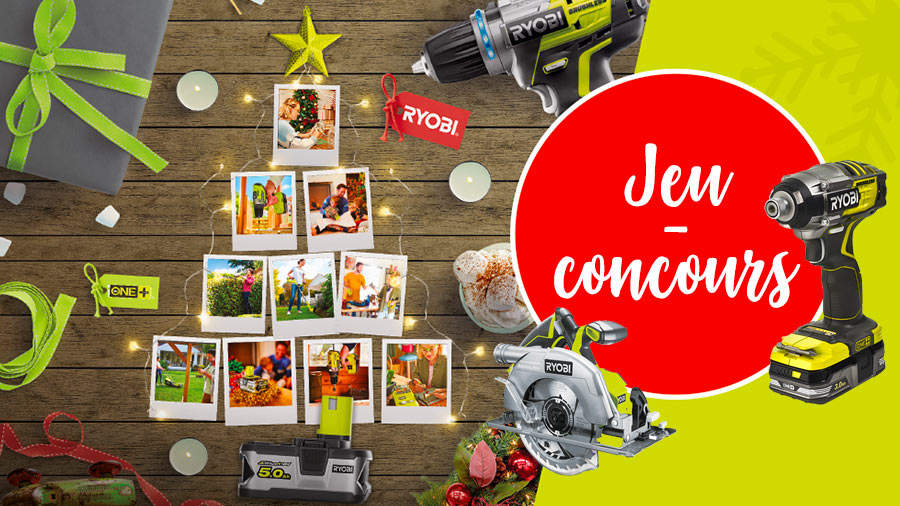 Jeu-concours RYOBI bricolage spécial Noël 2019