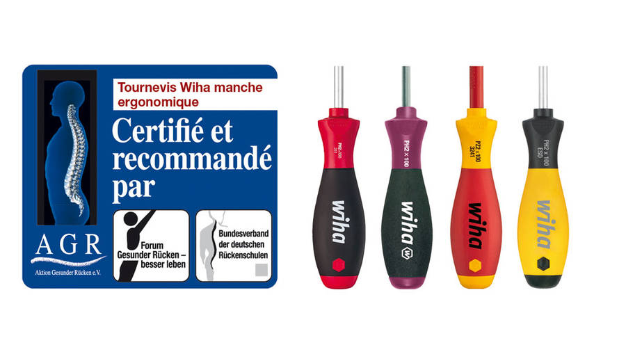 Wiha obtient le label AGR pour son concept de manche ergonomique