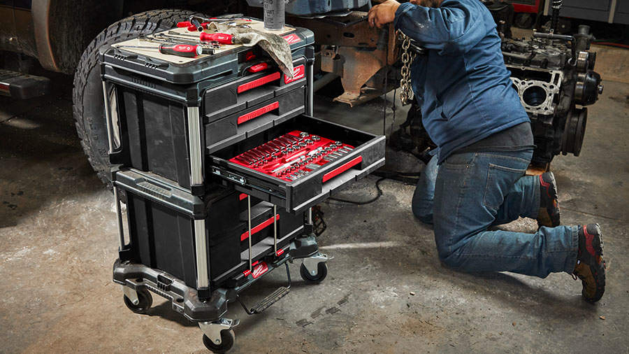 3 nouveautés PACKOUT Milwaukee pour plus d'efficacité dans l'organisation,  le stockage et le transport de tous vos outils - Zone Outillage