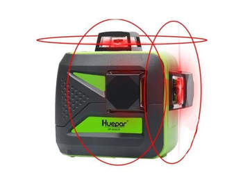3x360 Niveau laser croix rouge HUEPAR 603CR