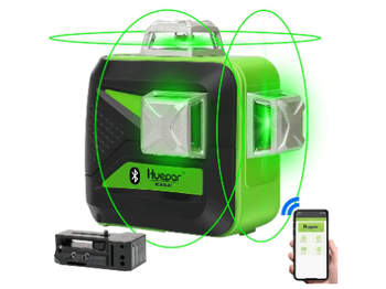 3x360 Niveau laser croix vert avec bluetooth HUEPAR 603CG-BT
