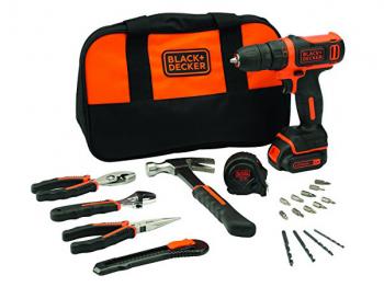 Black + Decker BDCDD12HTSA-QW Perceuse visseuse avec 20 outils