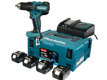 Makita DDF459RF4J Perceuse-visseuse sans fil 18 V avec 4 batteries en coffret Makpac prix pas cher