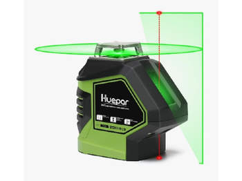 Niveau laser croix vert avec 2 points laser HUEPAR 621CG
