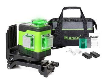 Niveau laser vert à 3x360 avec batterie li-ion rechargeable HUEPAR 503CG