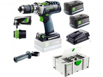 Perceuse visseuse à percussion sans fil FESTOOL 18V PDC 18/4 Li 5,2-Set
