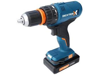 Perceuse visseuse sans fil DEXTER 20VSD2-35RC.1A