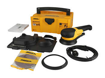 ponceuse rotative filaire Mirka DEROS RS 600 MRS6002100CA dans un coffret de rangement