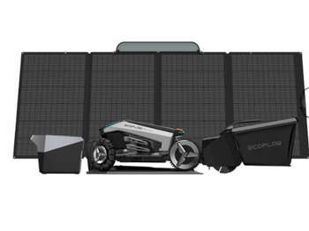 robot tondeuse Blade + kit de balayage, batterie et panneau solaire portable DELTA1300-EU+2xEFSOLAR110N EcoFlow