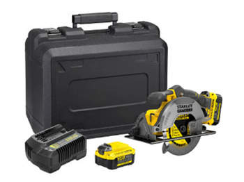 Scie circulaire STANLEY FATMAX SFMCS500M2K V20 18V avec 2 x 4.0 Ah batteries et coffret