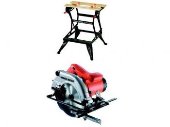 Test et avis scie circulaire  Black+decker KS1300 et Etabli-étau WM536 prix pas cher
