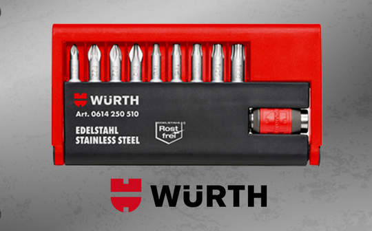 Würth présente son nouvel assortiment d’embouts et porte-embouts inox