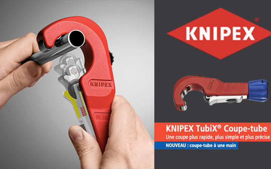 KNIPEX TubiX : nouveau coupe-tube polyvalent pour les plombiers