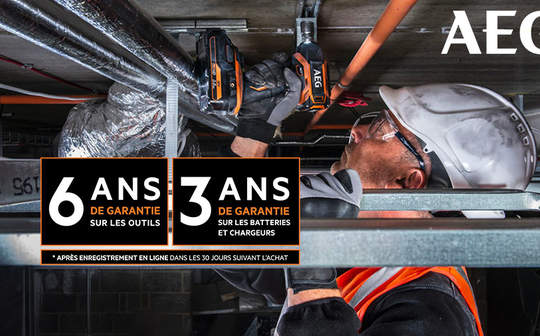 Enregistrez vos outils et profitez de la garantie étendue AEG