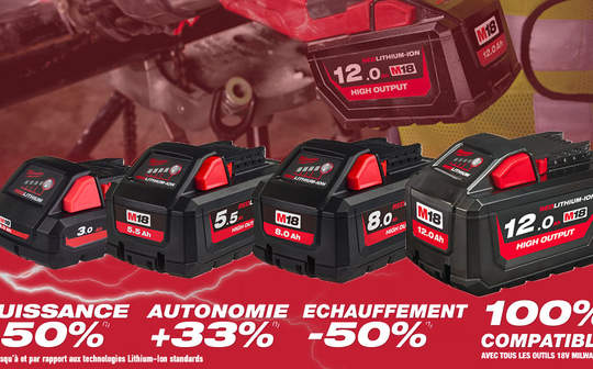 Milwaukee dévoile sa nouvelle gamme de batteries M18 HIGH OUTPUT