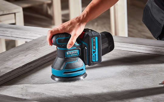 Ponceuse excentrique brushless Erbauer ERO18 LI 125 mm 18V sans fil