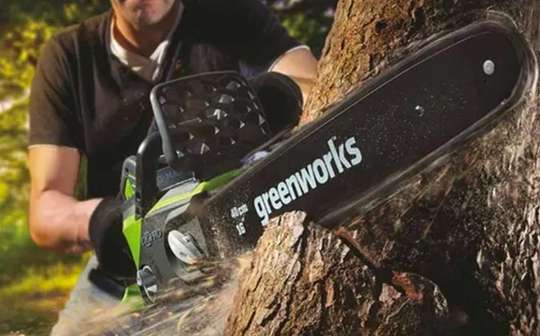 tronçonneuse greenworks 40v 30 cm G40cs30k2 
