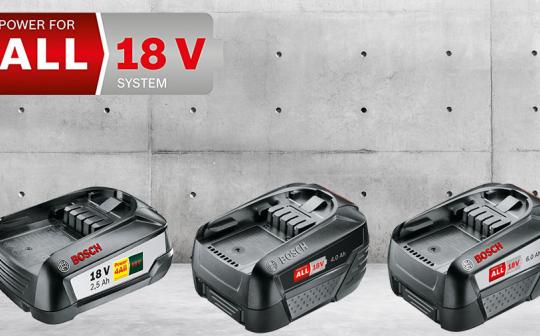 Nouvelle gamme de batteries haute capacité 18 V Bosch Power for All