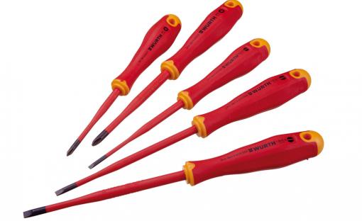 Jeu de tournevis extra slim isolé VDE Würth