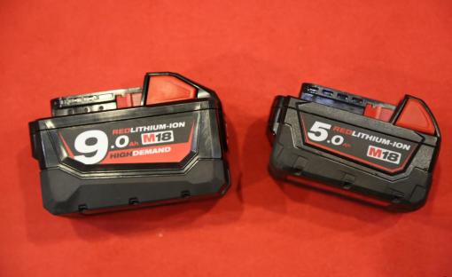 Batteries 5,0 Ah - 9,0 Ah 18 V Milwaukee © Benjamin LEHARIVEL - Zone Outillage