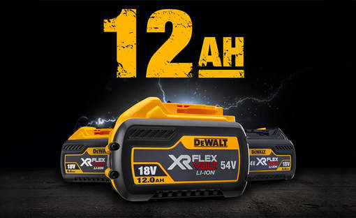 DEWALT présente sa première batterie XR FLEXVOLT 18/54V de 12.0 Ah