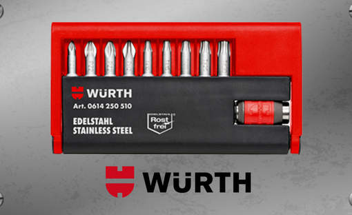 Würth présente son nouvel assortiment d’embouts et porte-embouts inox