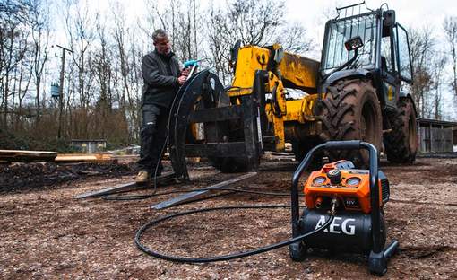 BK18-38BL AEG : un compresseur de chantier 18 V autonome et efficace