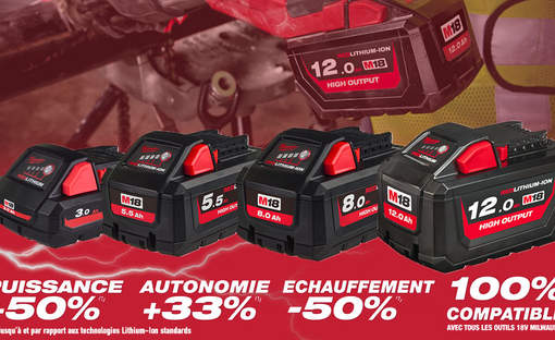 Milwaukee dévoile sa nouvelle gamme de batteries M18 HIGH OUTPUT
