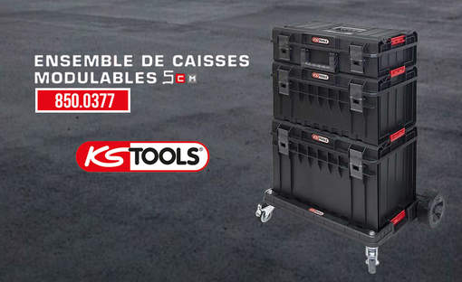 SCM 850.0377 : l’ensemble de caisses modulables pratique de KS Tools