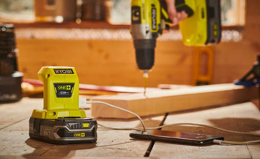 Test complet et avis du chargeur USB ONE+ R18USB-0 RYOBI 