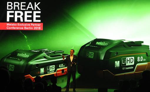500 distributeurs ont découvert les nouvelles batteries LiHD 8,0 Ah de Metabo