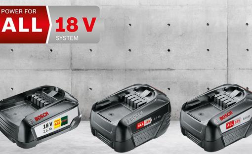 Nouvelle gamme de batteries haute capacité 18 V Bosch Power for All