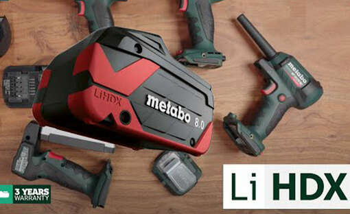 Batteries 18 V LiHDX Metabo avec technologie Tabless 