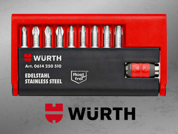 Würth présente son nouvel assortiment d’embouts et porte-embouts inox